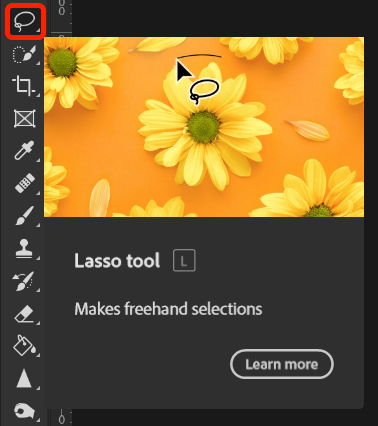 ابزار lasso tool در فتوشاپ | ساناگرافیک